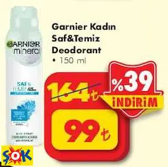 GARNİER KADIN SAF&TEMİZ DEODORANT 150 ML